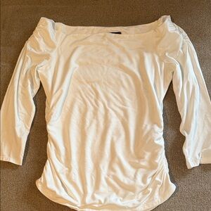 White House Black Market Off-White Long Sleeve Top